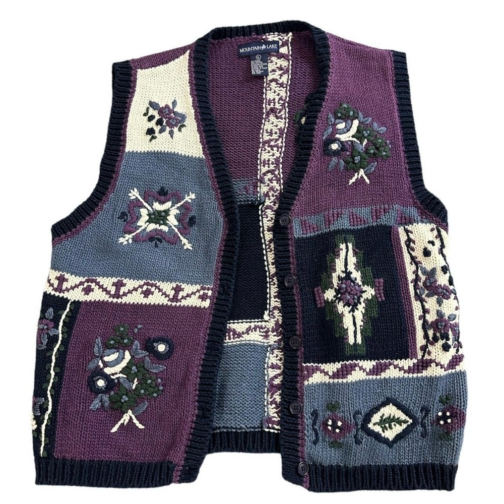 VINTAGE MOUNTAIN LAKE WOMENS KNITTED
VEST